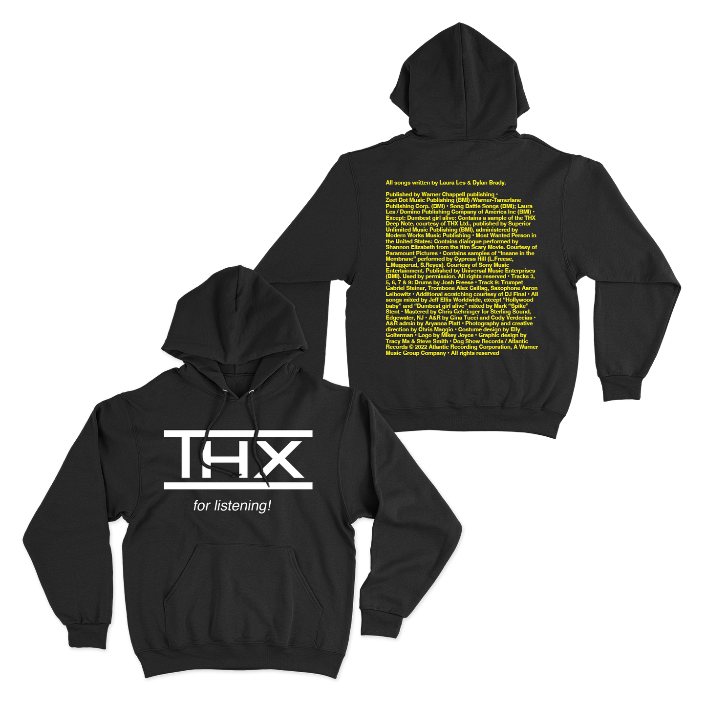 thx for listening hoodie